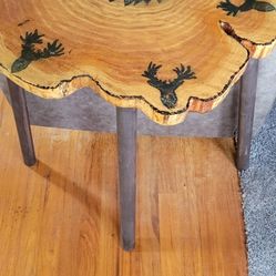 Wall Epoxy  Elk Hand  Made Table 