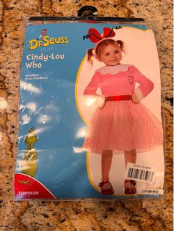 Costume toddler 3t/4t grinch Cindy Lou who