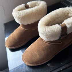 Boots 8 Winter Shoes Bear Paws Fur Like Ugh Brown 
