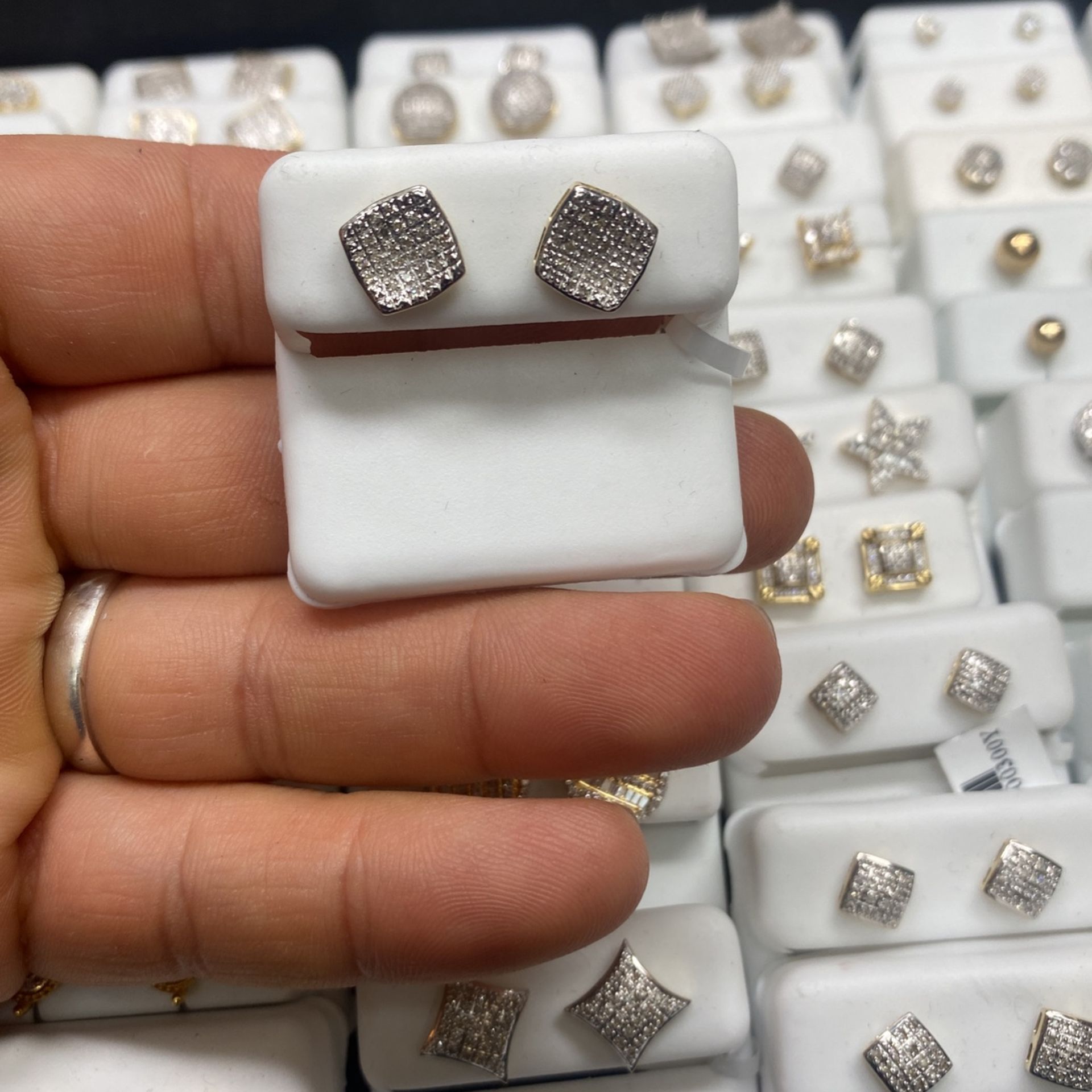 Real Gold Real Diamond Earrings