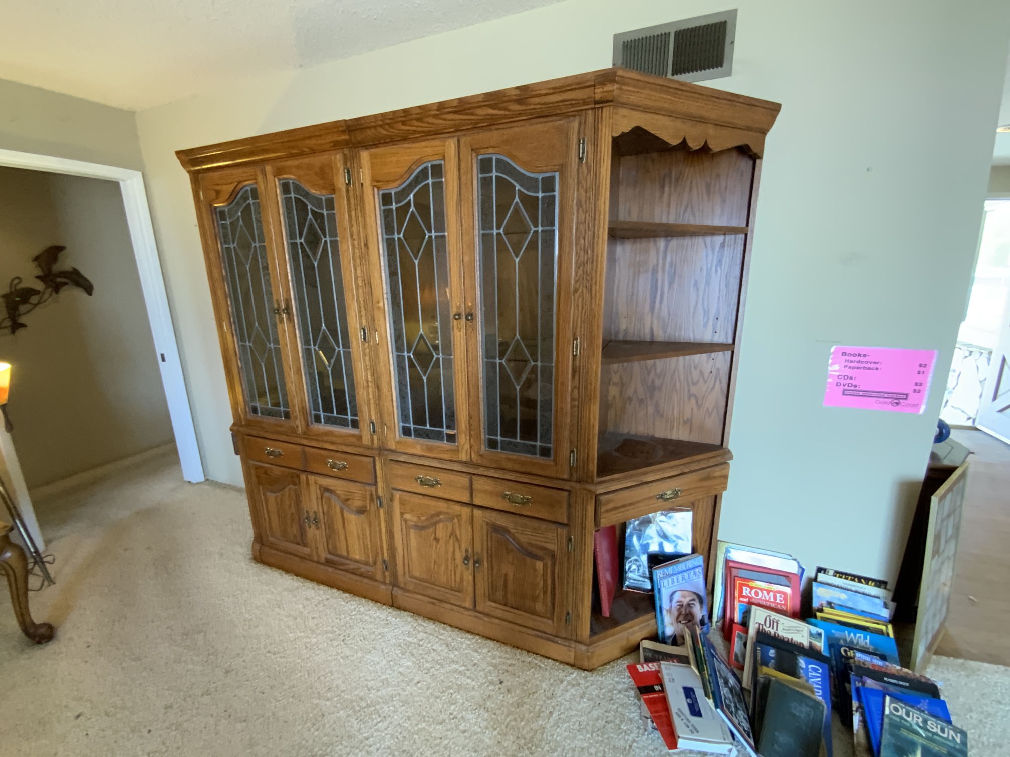 Free Leaded Glass Shelving Unit