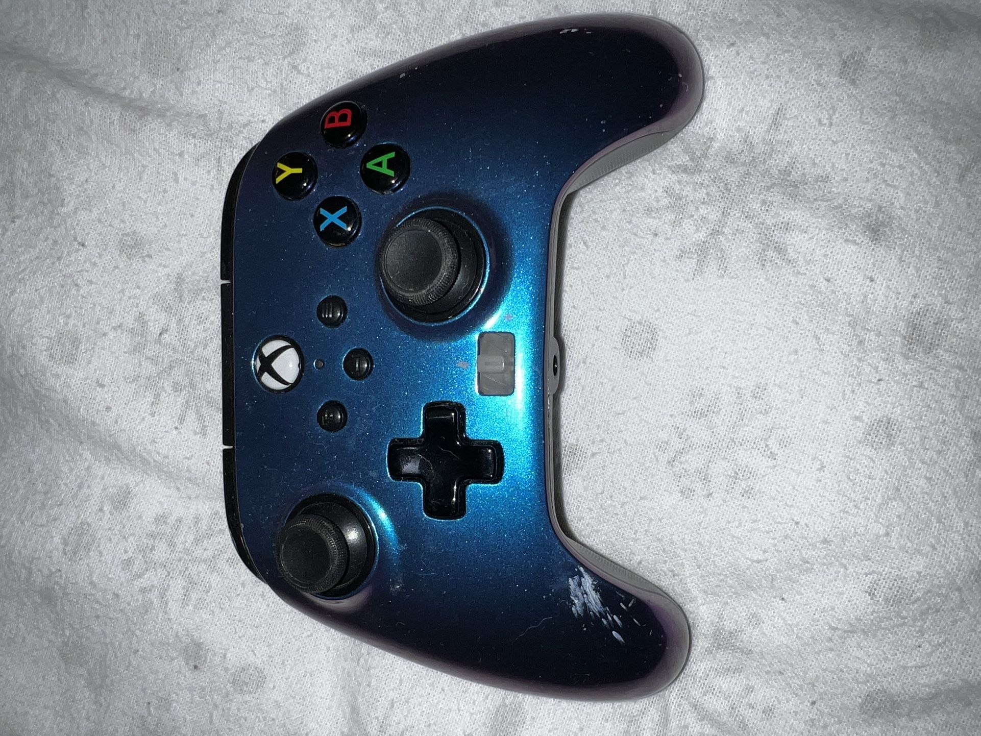 PowerA Nebula Purple Wired Xbox one Controller Tested Working (No Cable)