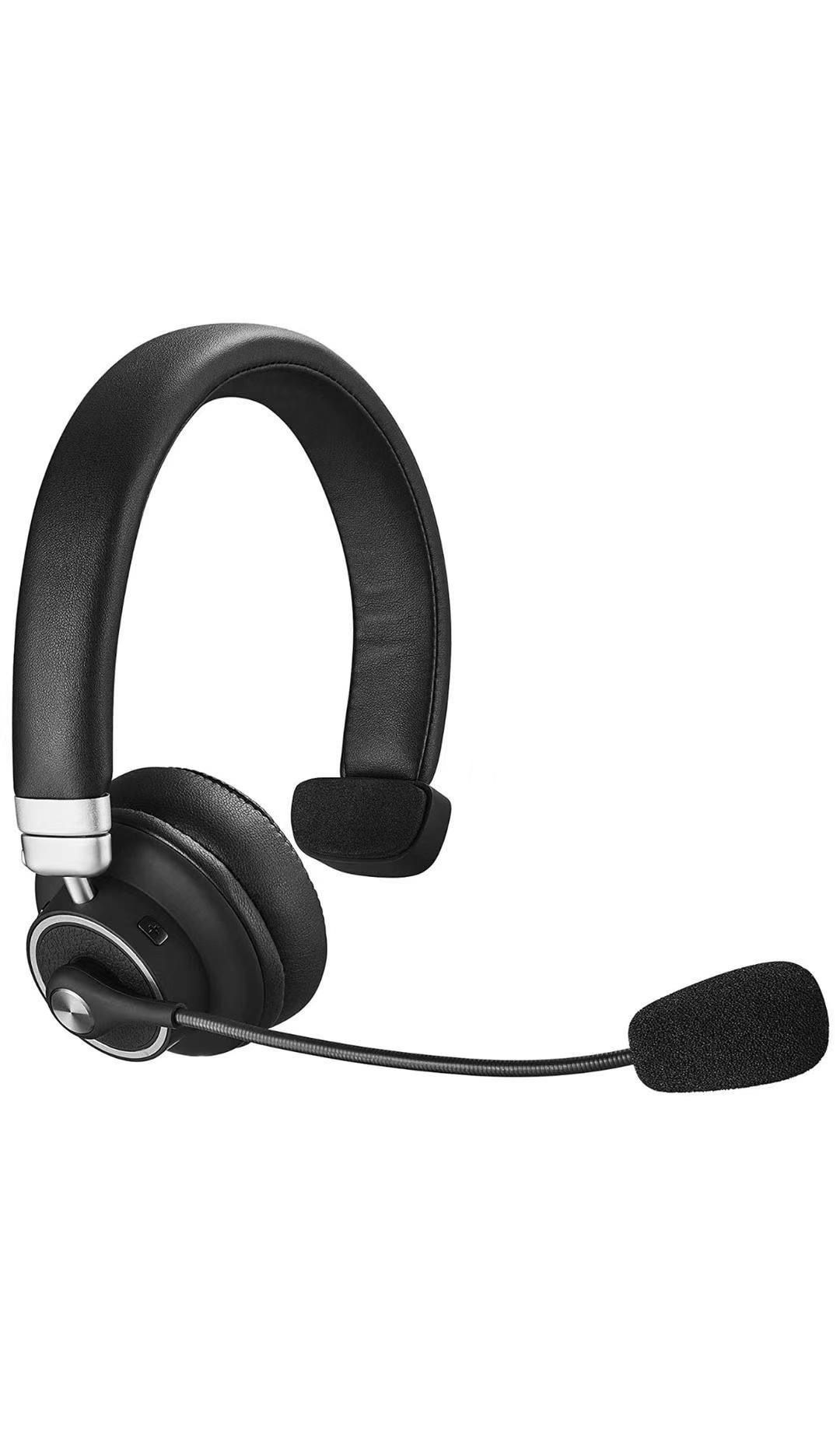 Bluetooth Headset, Truker Bluetooth Headset with Microphone, Wireless Headset 5.0 with Mute Button, 24 Hours Working Time, for Cell Phone and Laptop