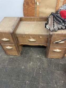 Antique Vanity Top With Mirror 