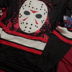 Brand New Men’s Jason Voorhees Hockey Jersey Friday the 13th
