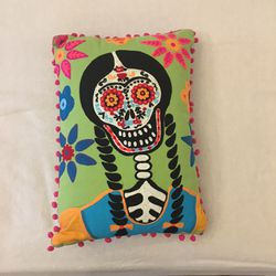 Decorative Pillow-Frida Skeleton