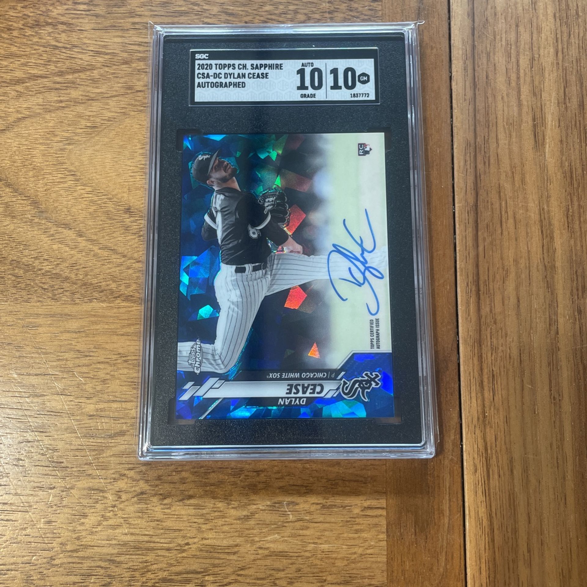2020 Topps Sapphire DYLAN CEASE rookie SGC 10 auto