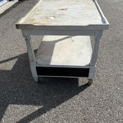 Vintage Solid Wooden Side Table. Needs Painted or Refinishing  27 1/2” deep  21 1/2” wide  21 1/4” tall  