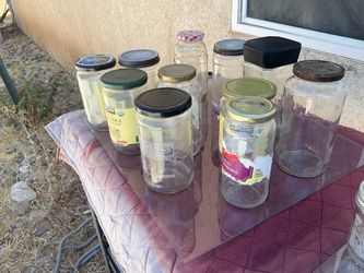 Lot of Empty Glass Jars with Lids 4 for $3