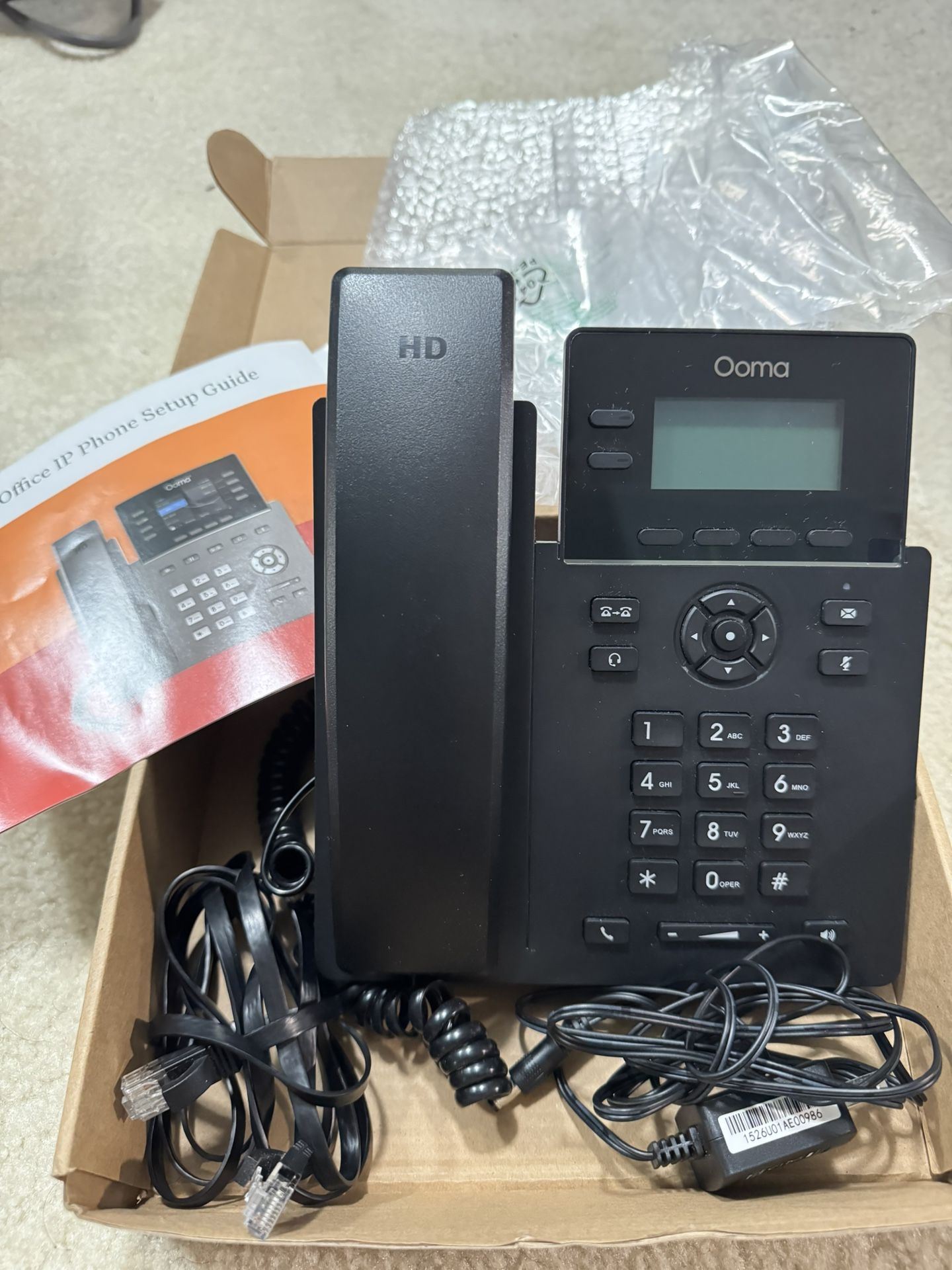 Ooma 2602 Business IP Desk Phone Works with Office Cloud Based VoIP Phone