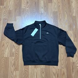 Authentic Alo Yoga Black Quarter Zip Size M Brand New With Bag