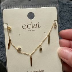 New! Gold Classy Necklace With Charms