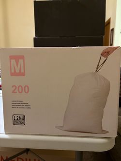 simplehuman Size M Custom Fit Trash Liners 200 Count
