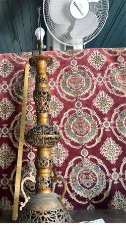 Antique Japanese Bronze Turned Into Lamp