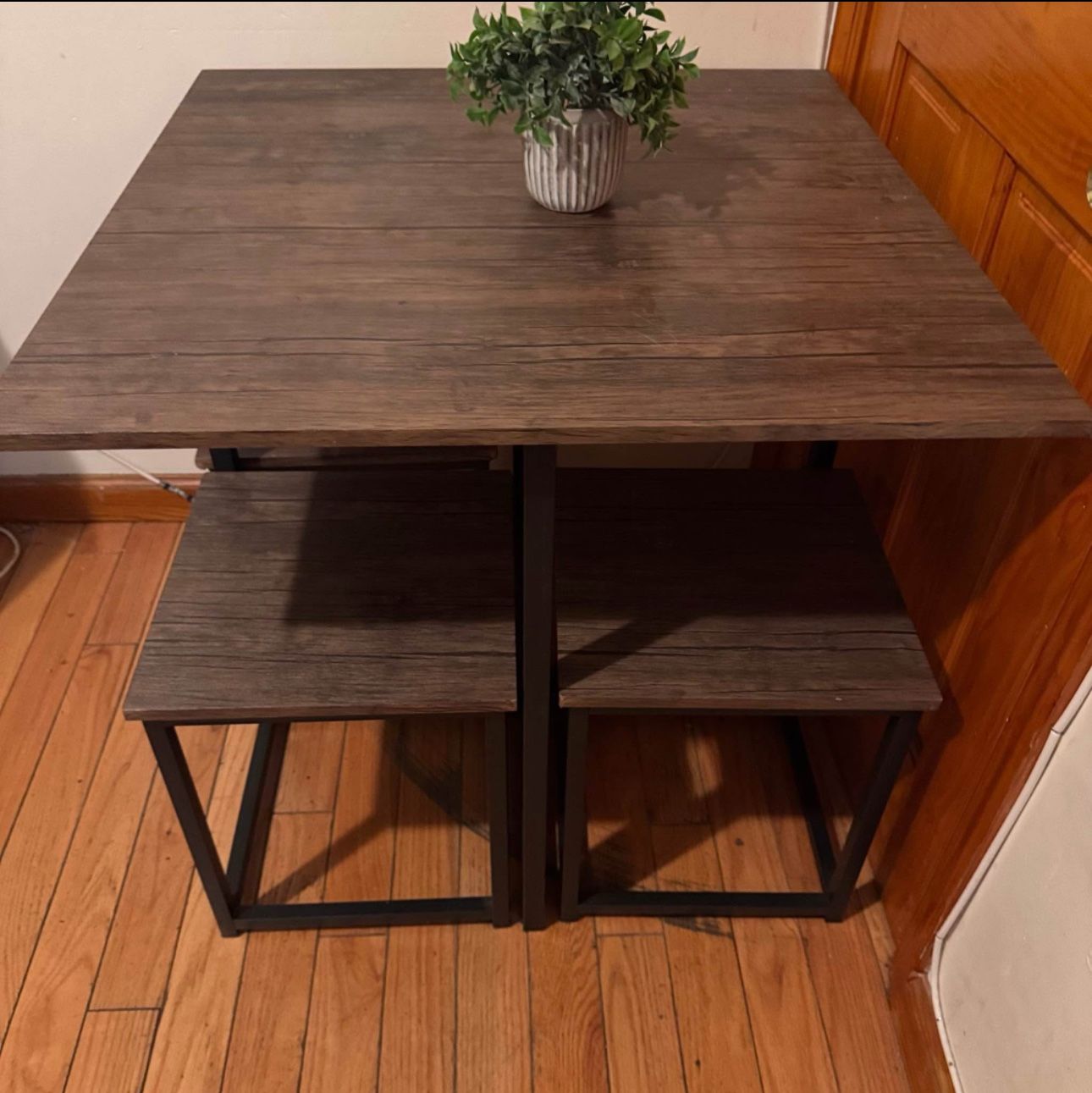 Brown Table With Four Stools (Free Delivery)