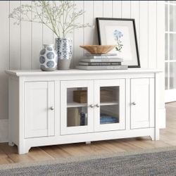  White 4-Door TV Stand for TVs up to 58"New In A Box)