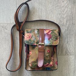 Patricia Nash Floral Print Leather Crossbody