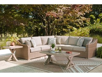 Laguna Heights Beige 3-Piece Outdoor Sectional