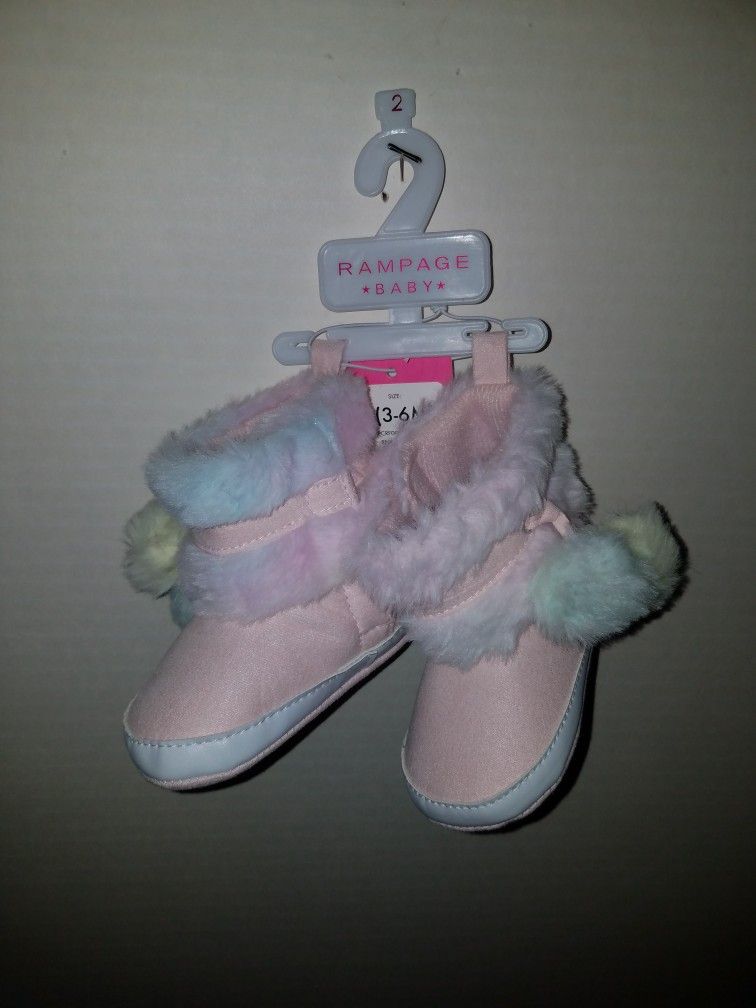 Baby Girl Boots Size 2 (3-6M)