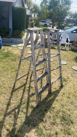 Wood antique ladders