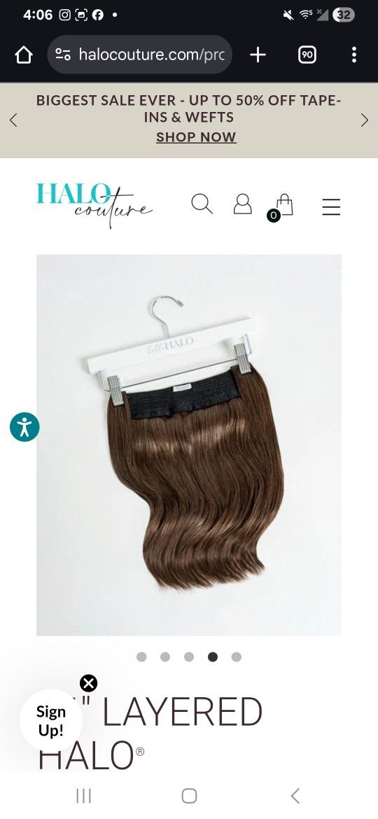 14in Halo Couture Dark Brown Brand New