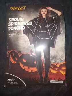 Sequin Spiderweb Poncho