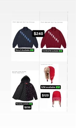 Supreme FW26’ week 6 Slant Appliqué Half Zip Pullover, Quilted Lined Hooded Supreme/Nike®Trooper hat