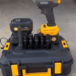 1200Nm Brushless Impact Wrench Kit  2 Batteries + Case