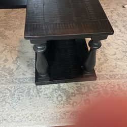 Black Farmhouse Coffee Table And 2 End Tables