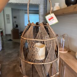 Rattan Candle Holder Outdoor Decor