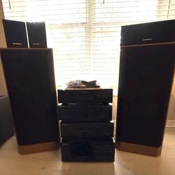Vintage Pioneer Stereo Rack System CX-4000 / M-4000 + CD, Tape, Speakers, Remotes – Complete Set