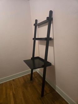 Black Ladder Desk with Shelves