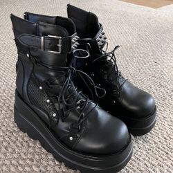 Black Goth Platform Boots