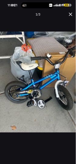 Royalbaby Freestyle 12 in. Blue Kids Bike Boys and Girls Bike with Training Wheels