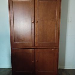 Real Wood Armoire Entertainment Center And Bottom Dresser 