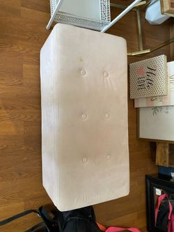 Pink storage bench