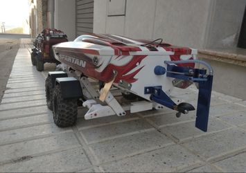 Universal TRAXXAS SPARTAN Boat Trailer for crawler or RC car for