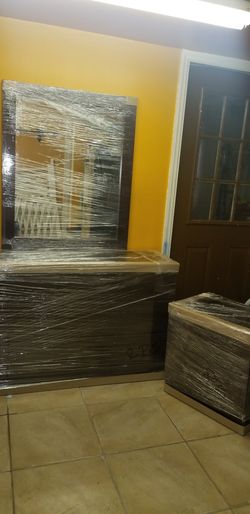 Brand new bedroom set cappuccino dar brown color