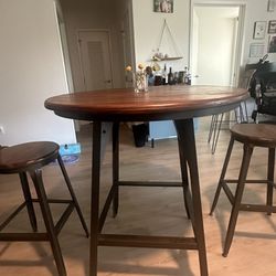 Round Bar Height Dining Table