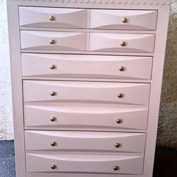 Beautiful refinished pink dresser