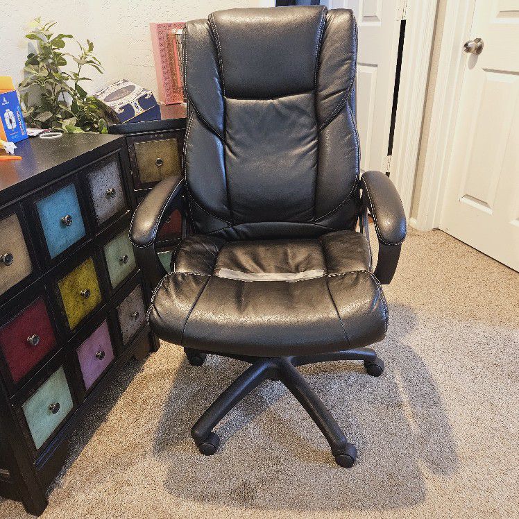 Leather ergonomics office chair