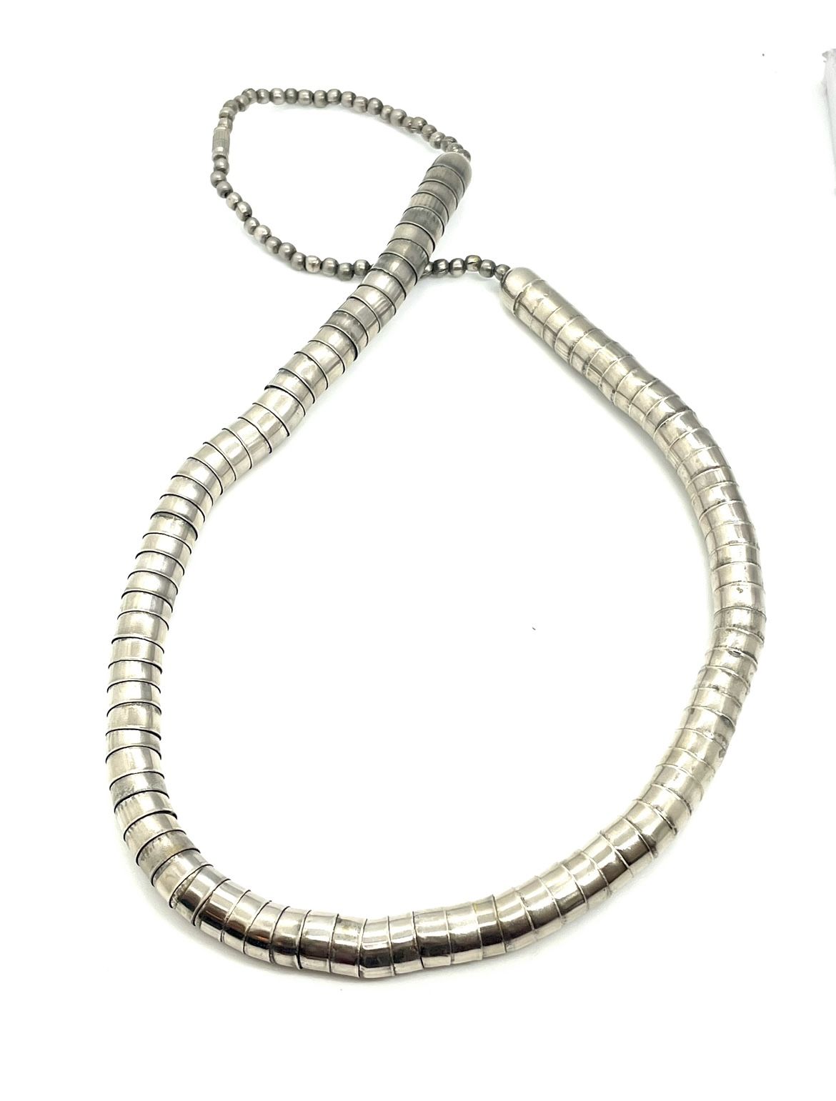 Silver Tone Serpentine Necklace