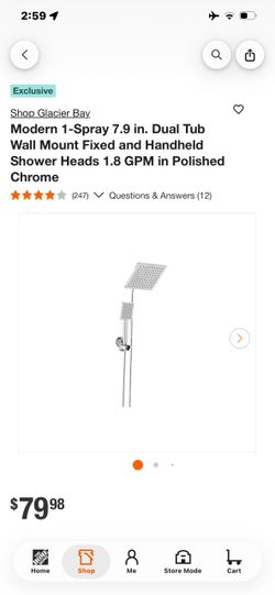 Glacier Bay Dual Shower Head Set Polished Chrome