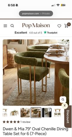 Brand new pop mansion dining chairs