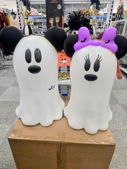 Mickey & Minnie Mouse Ghost Blow Molds Set