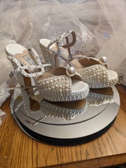 Pearl Heels Wedding Shoes