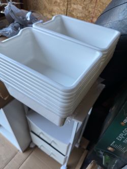 Storage Bins, Plastic set of 12