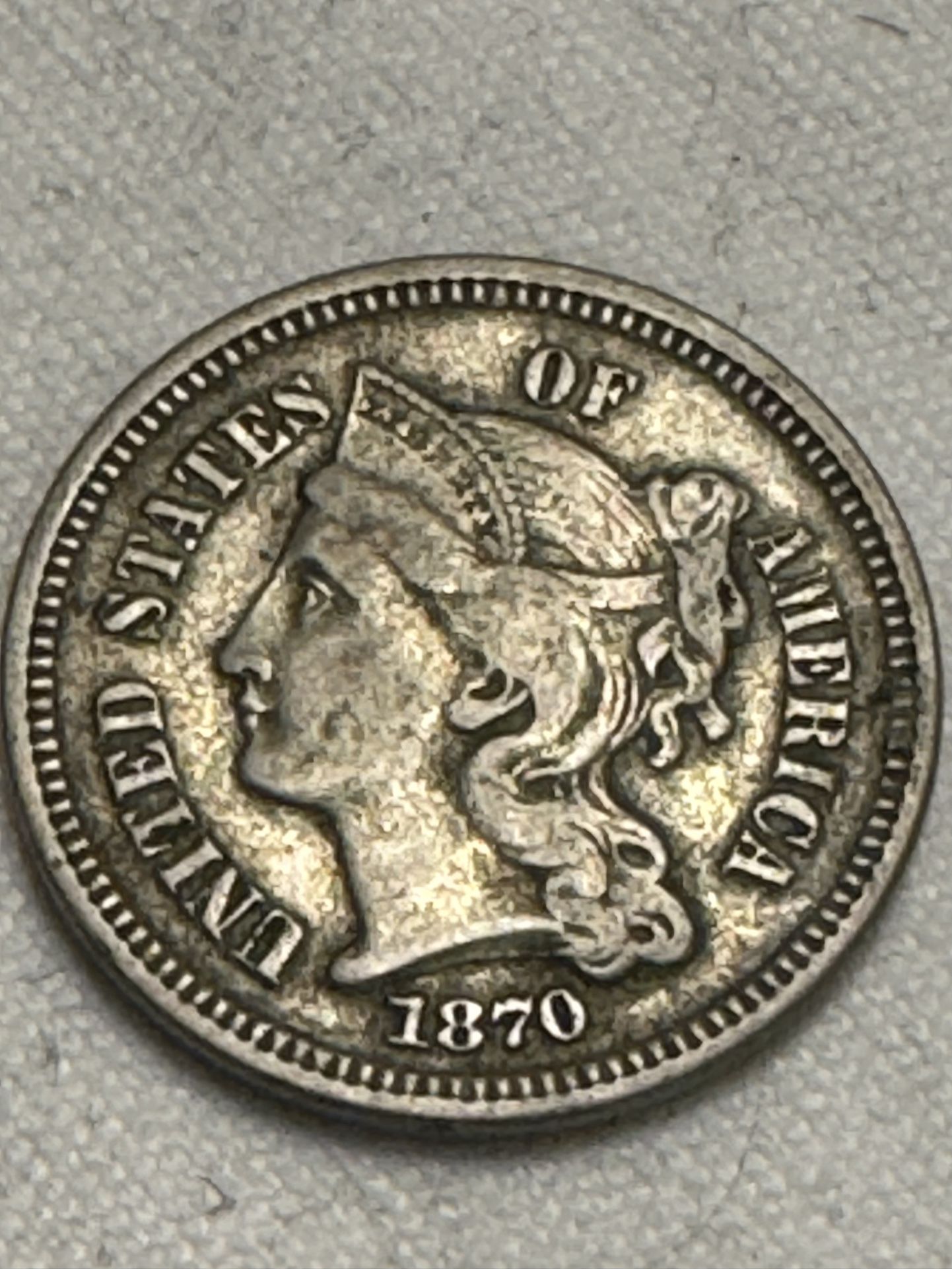 1870 Nickel Three Cent Piece (Ready for Grading)