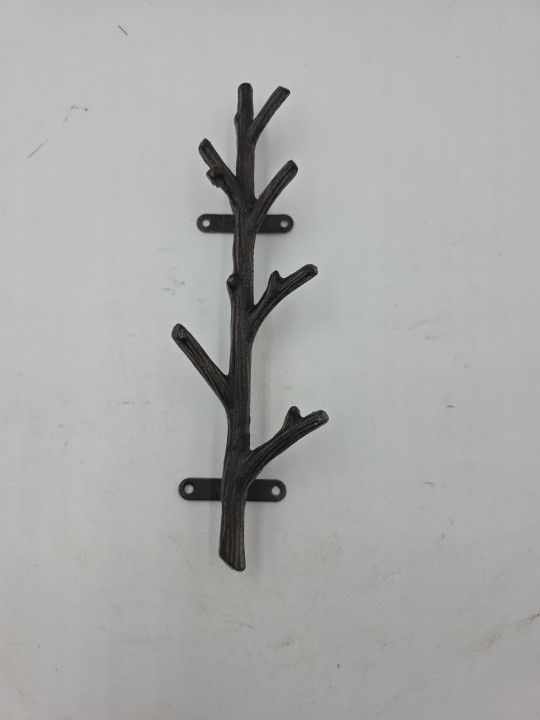 Abbott Collection 27-IRONAGE-487 Vertical Branch Hook, 12 inches H, Dark Brown