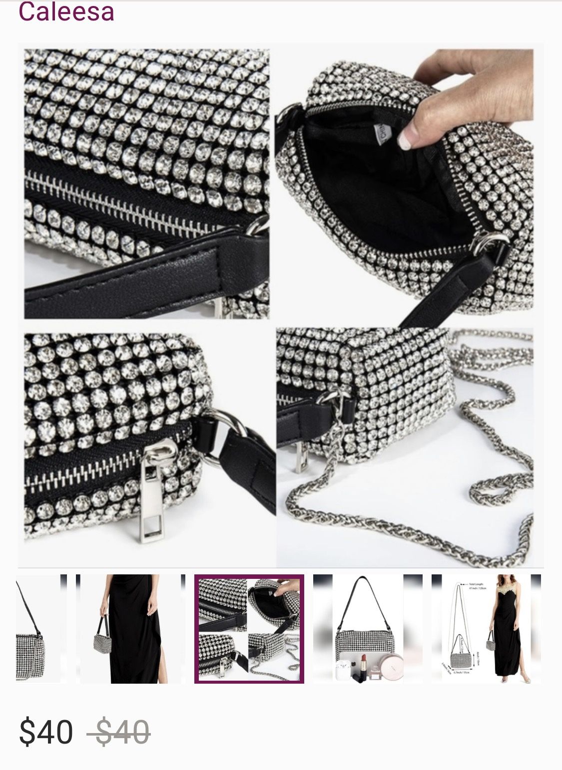 Caleesa Rhinestone handbags